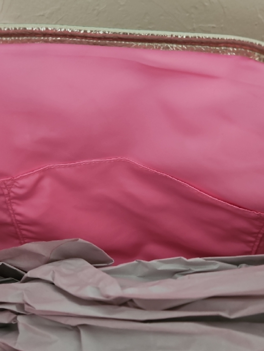 Lilly Pulitzer Pink & Green Tropical Tote with Bamboo Handles - Picture 4 of 10